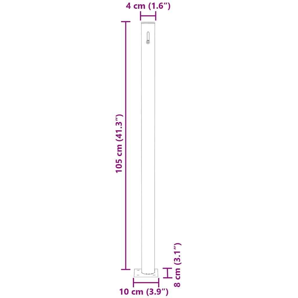 Ausziehbare Seitenmarkise 170×300 cm Schwarz
