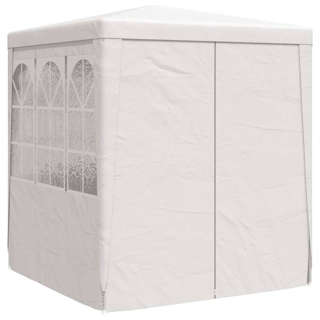 Professional party tent with side walls 2×2m white 90 g/m²