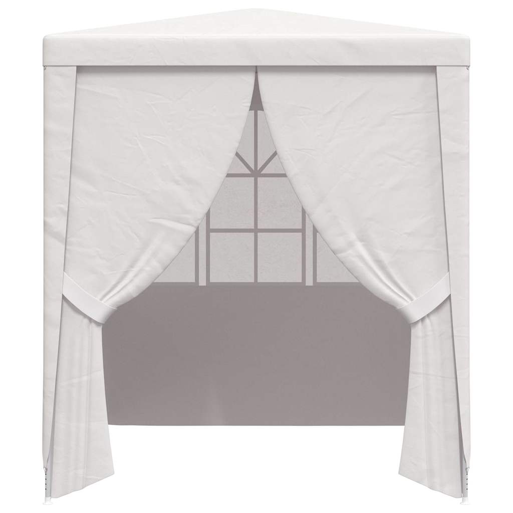 Profi-Partyzelt mit Seitenwänden 2,5x2,5 m Weiß 90 g/m²