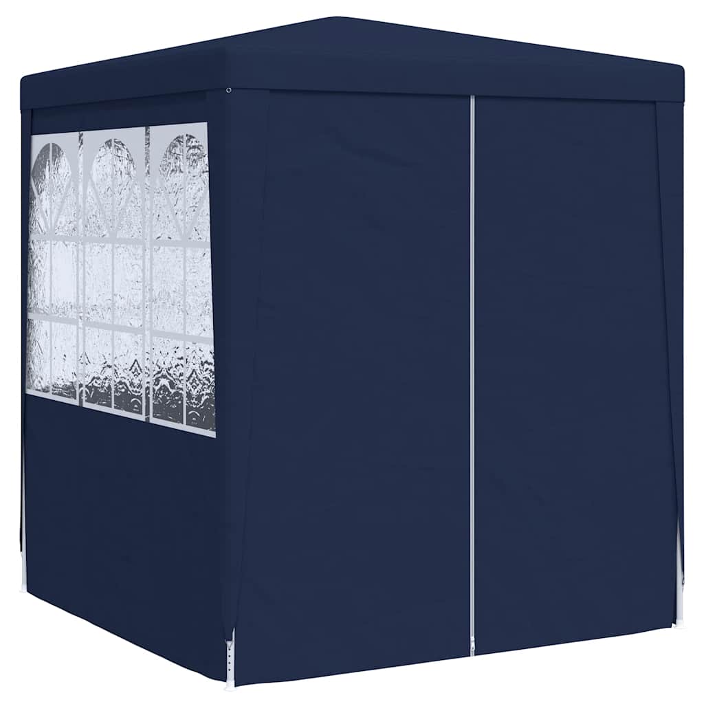 Professional party tent with side walls 2.5x2.5 m blue 90 g/m²