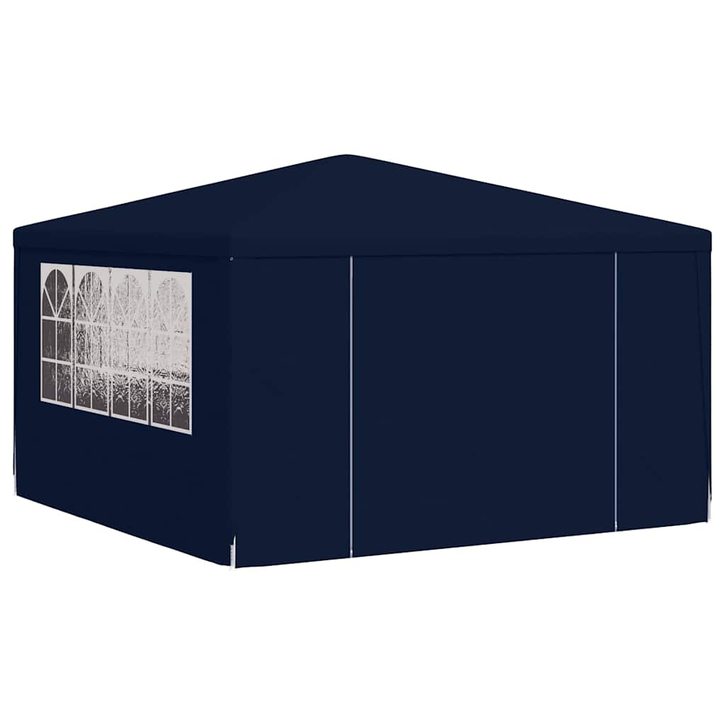 Professional party tent with side walls 4×4 m blue 90 g/m²