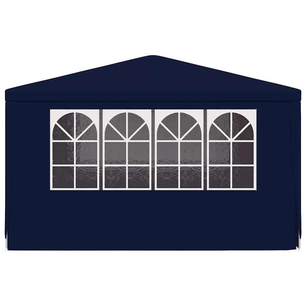 Professional party tent with side walls 4×4 m blue 90 g/m²