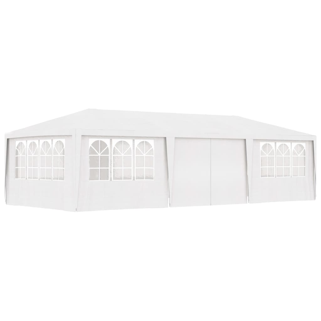 Professional party tent with side walls 4×9 m white 90 g/m²