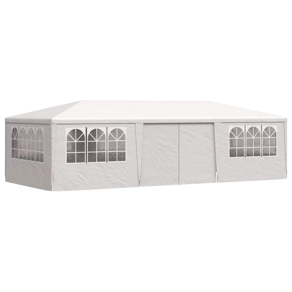 Professional party tent with side walls 4×9 m white 90 g/m²