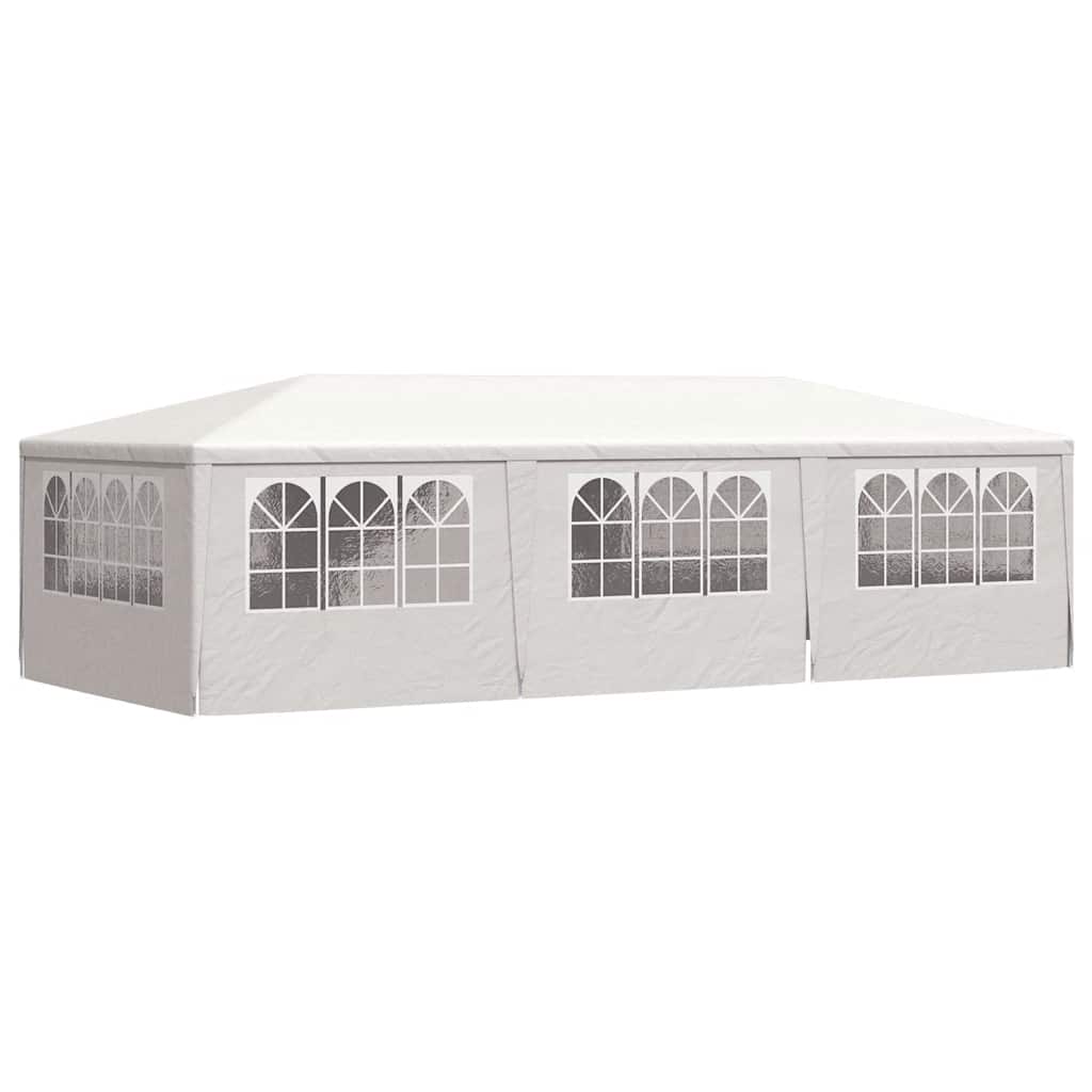 Professional party tent with side walls 4×9 m white 90 g/m²