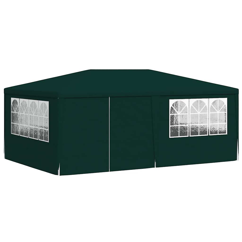 Professional party tent with side walls 4×6 m Green 90 g/m²