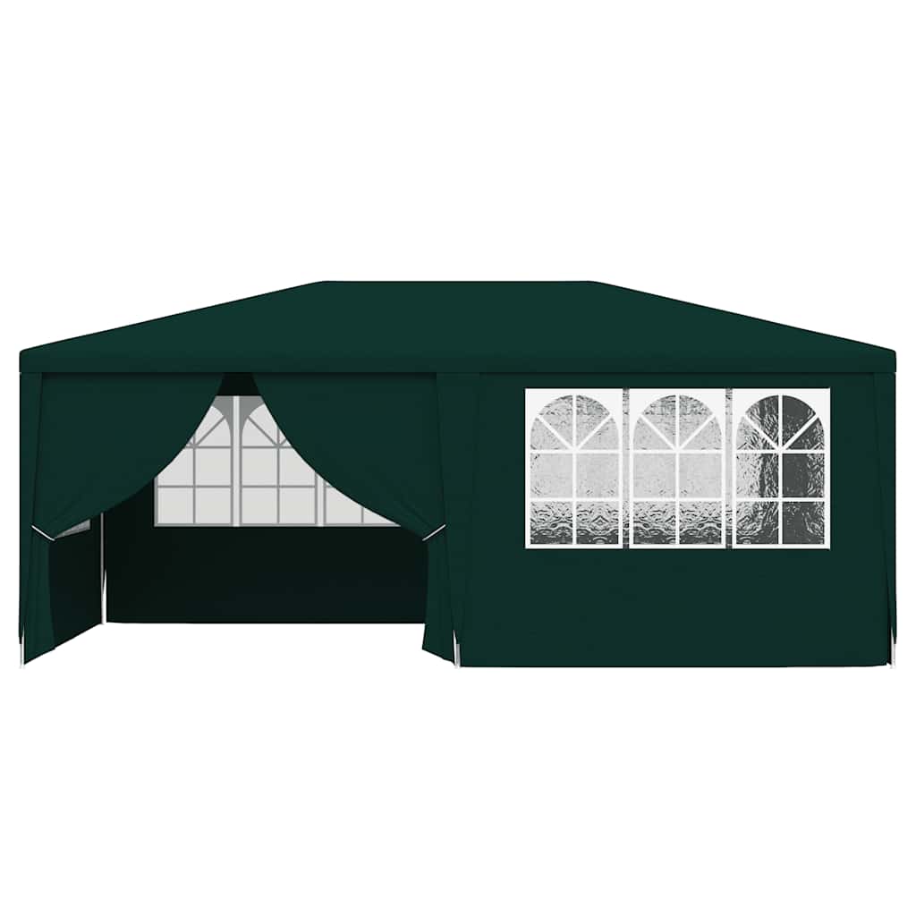 Professional party tent with side walls 4×6 m Green 90 g/m²