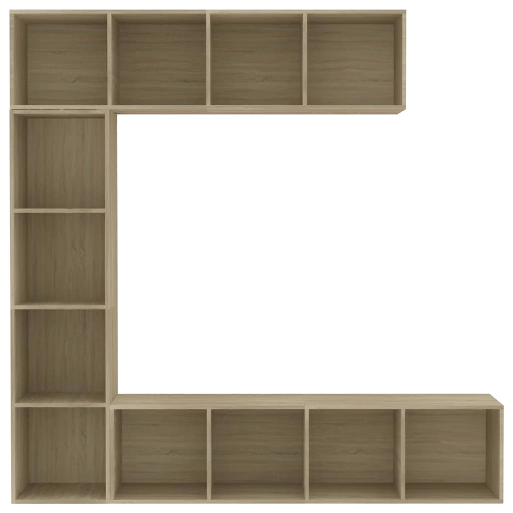 Ensemble bibliothèque/meuble TV 3 pièces chêne Sonoma 180x30x180 cm