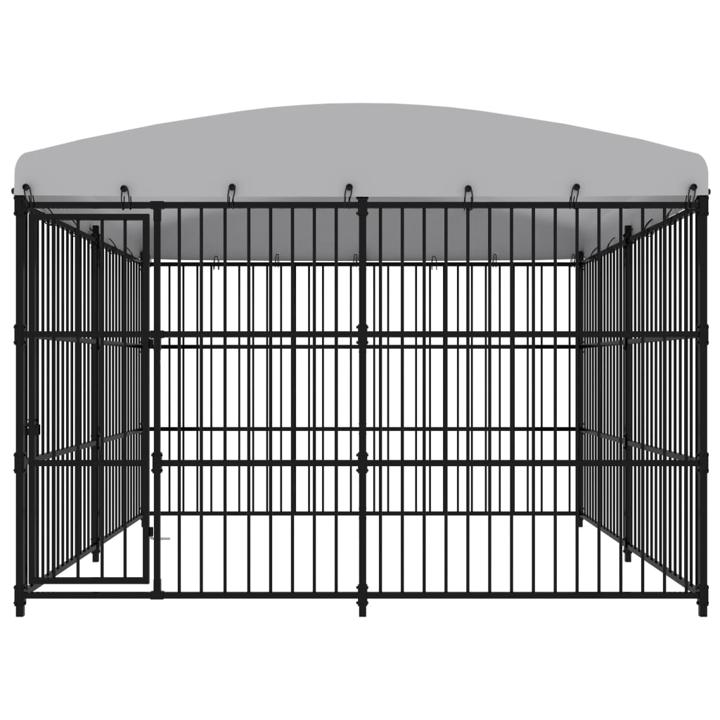 Outdoor-Hundezwinger mit Überdachung 300x300x210 cm