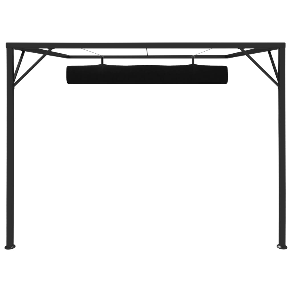 Wand-Pavillon mit Schiebedach 3x3 m Anthrazit