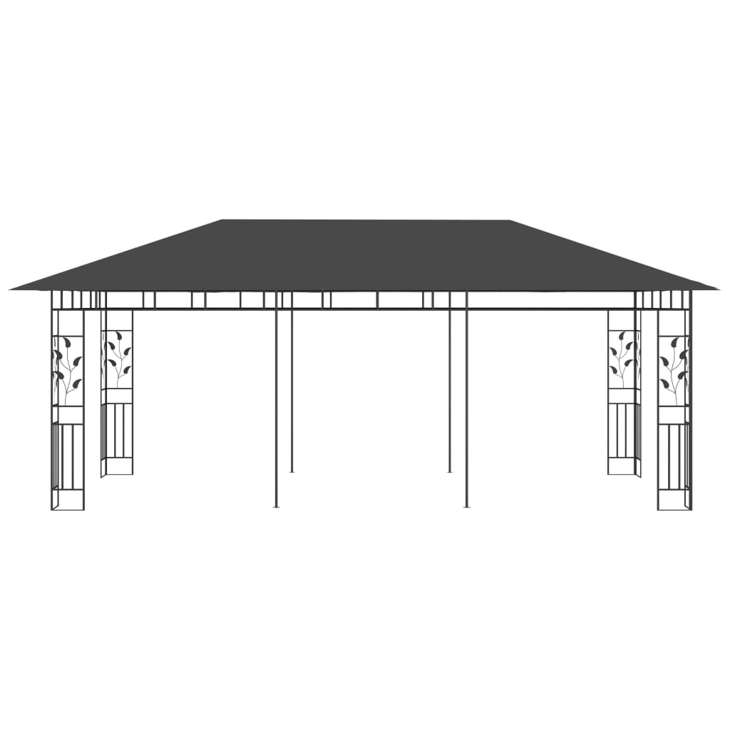 Tonnelle avec moustiquaire 6x3x2,73 m anthracite