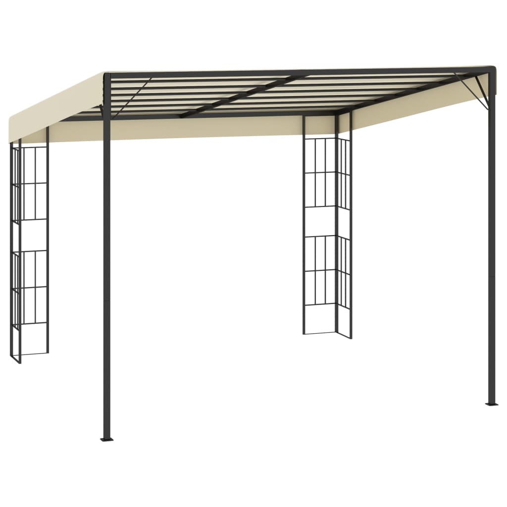 Tonnelle murale 3x3 m en tissu crème