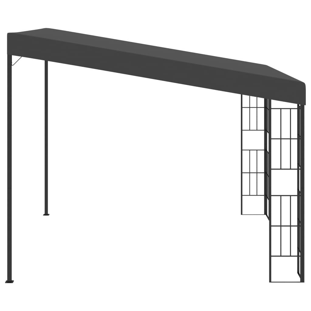 Gazebo mural 3x3 m tissu anthracite