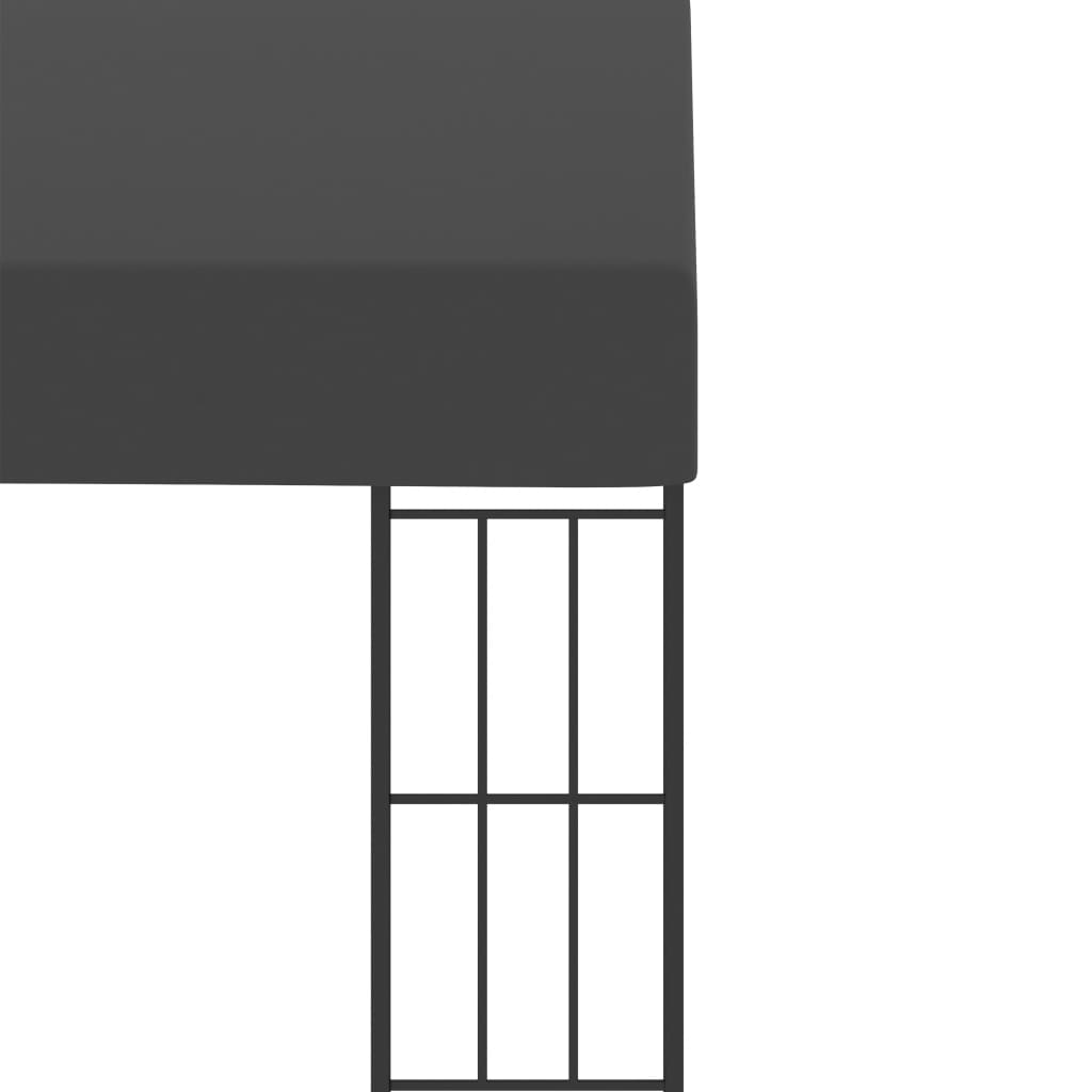 Gazebo mural 3x3 m tissu anthracite