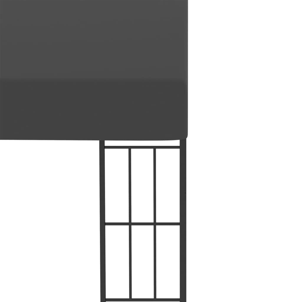 Tonnelle murale 3x4 m en tissu anthracite