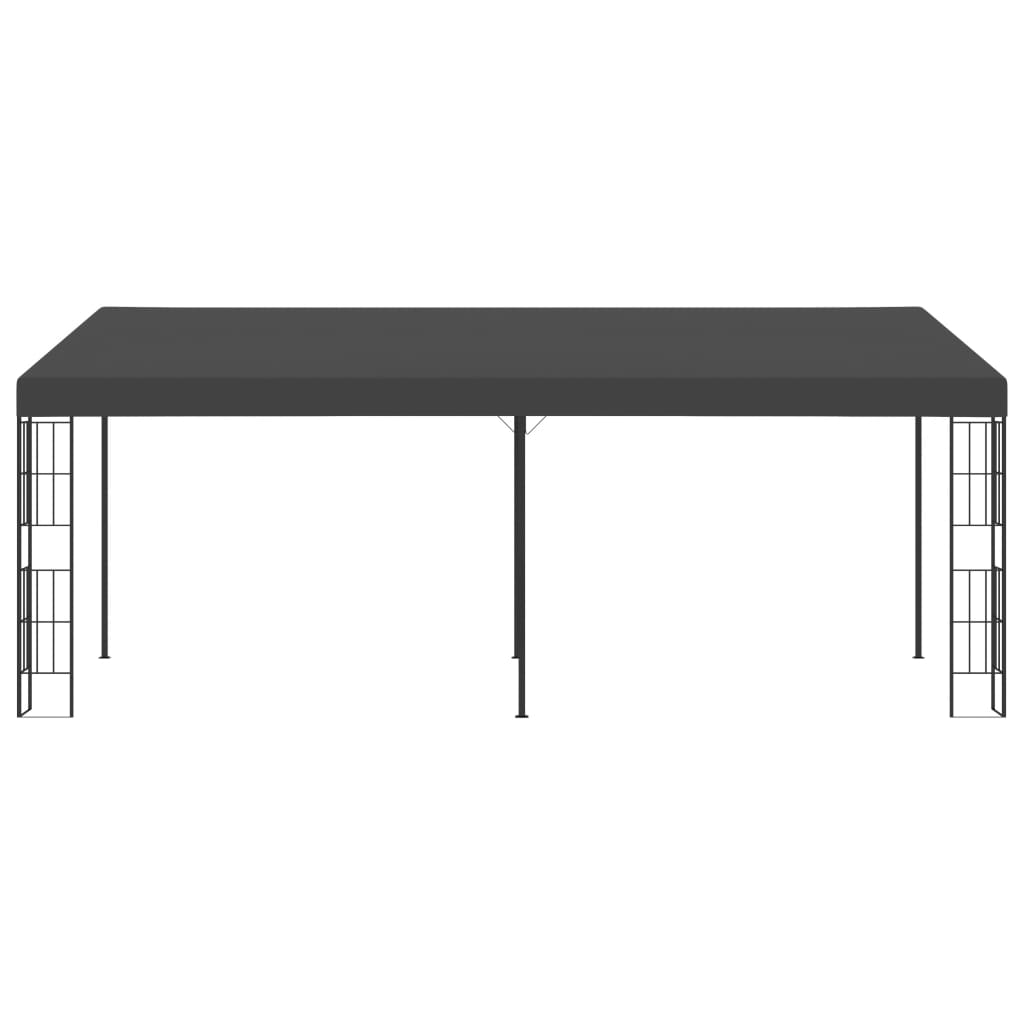Tonnelle murale 3x6 m en tissu anthracite
