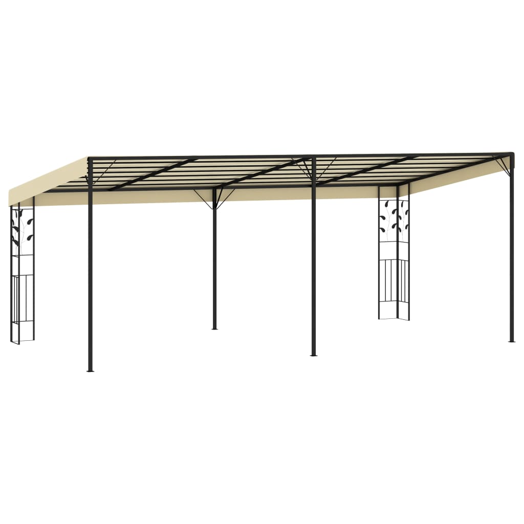 Wand-Pavillon 6x3x2,5 m Cremeweiß