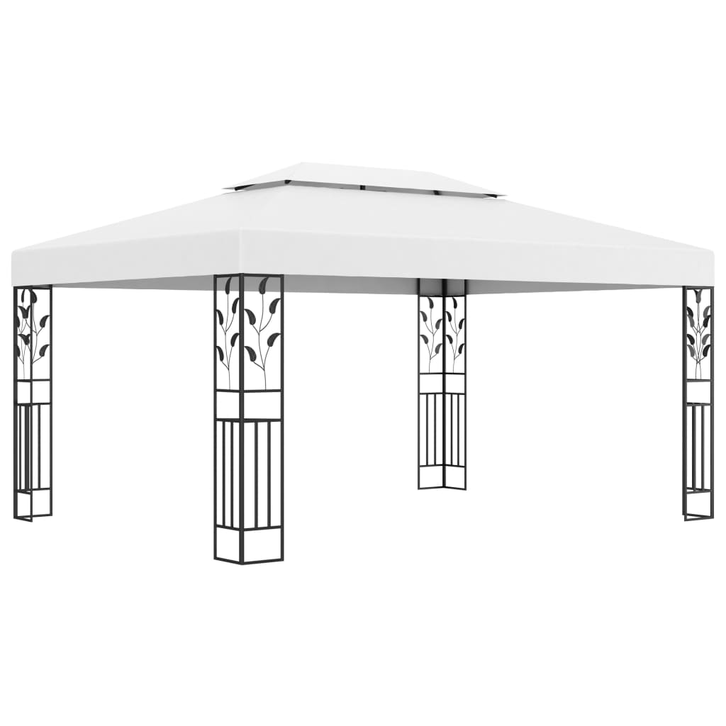 Pavilion with double roof 3x4 m white