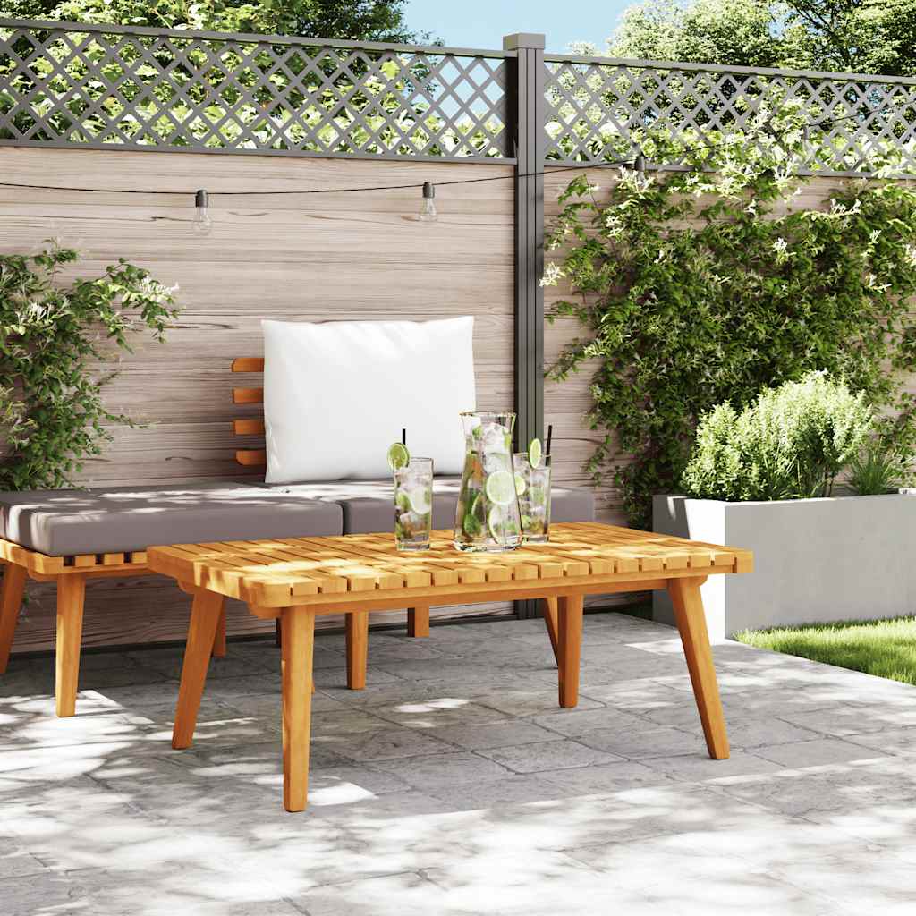 Table basse de jardin 90x55x35 cm en bois d'acacia massif