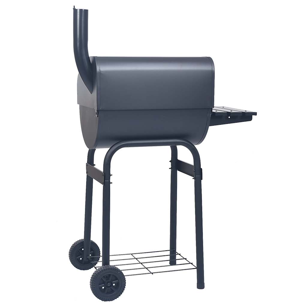 Fumoir à charbon de bois avec étagère inférieure noir