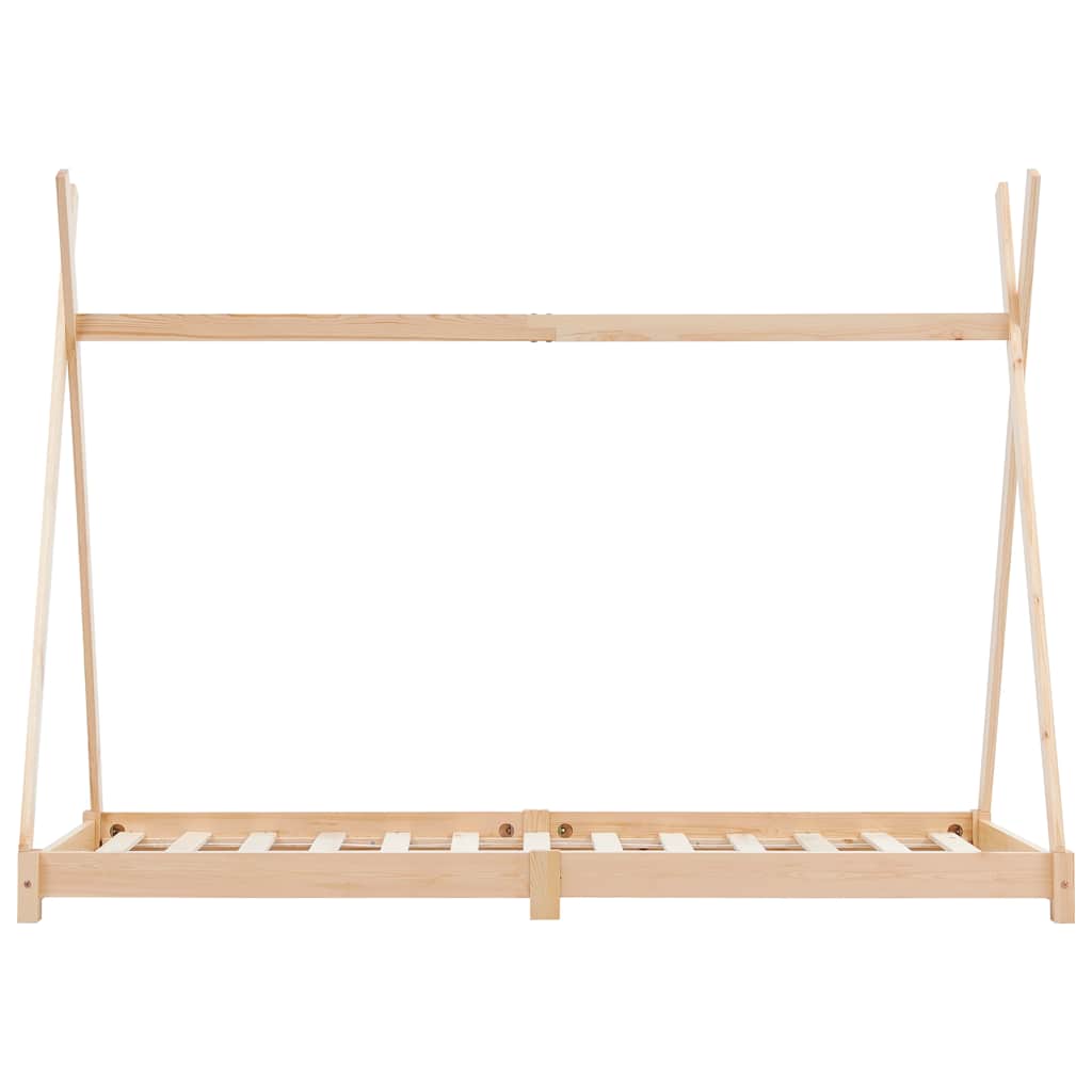 Kinder-Bettgestell Massivholz Kiefer 80 x 160 cm