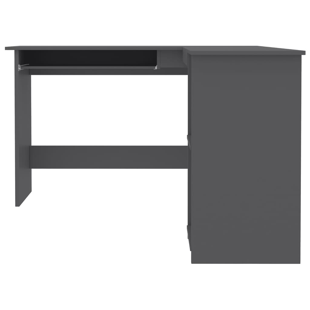 Eckschreibtisch in L-Form Grau 120x140x75 cm Holzwerkstoff