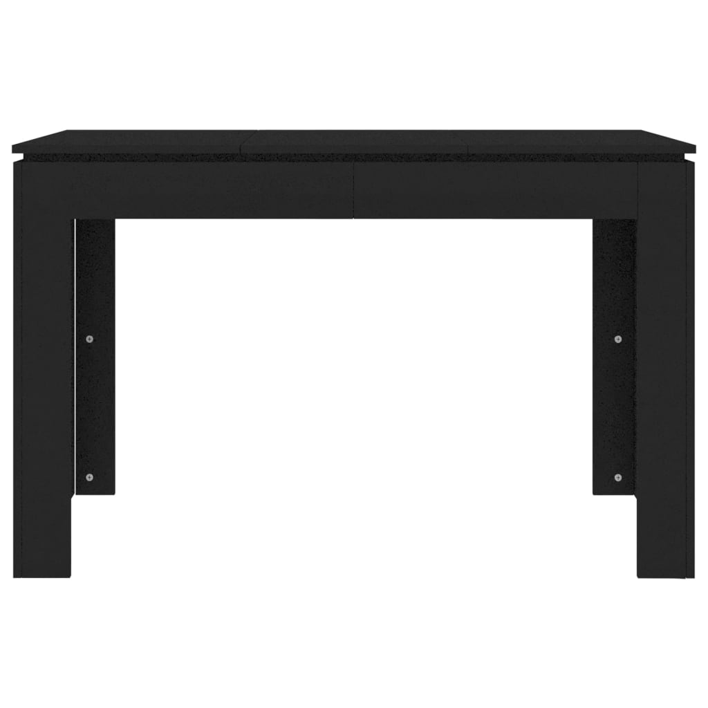 Table à manger noire 120x60x76 cm en bois
