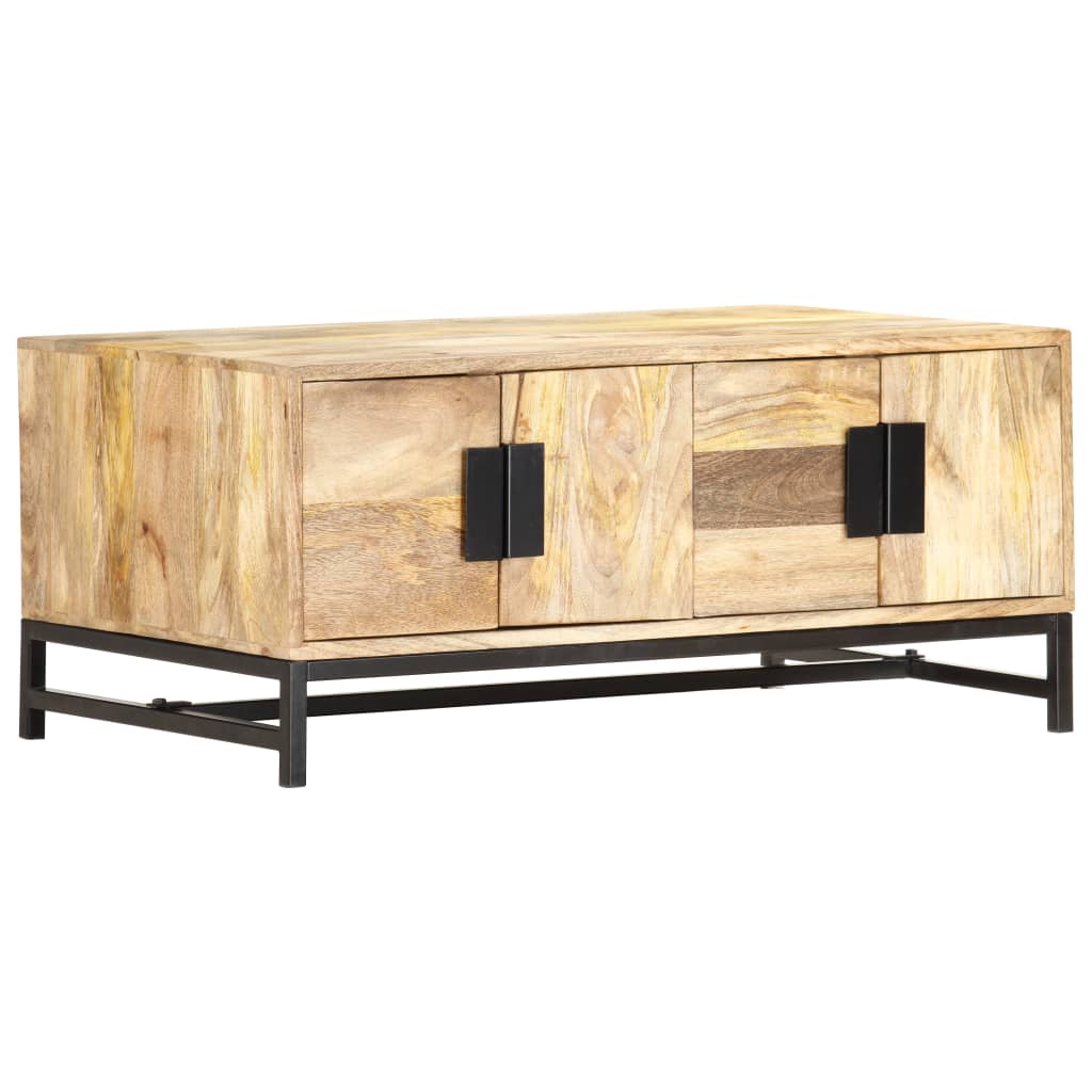 Table basse 90 x 55 x 40 cm en bois de manguier massif