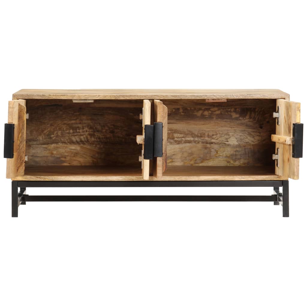 Table basse 90 x 55 x 40 cm en bois de manguier massif