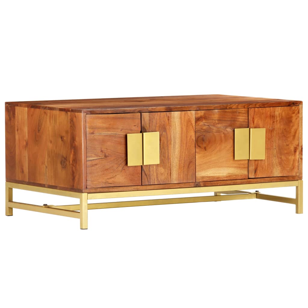 Couchtisch 90 x 55 x 40 cm Massivholz Akazie