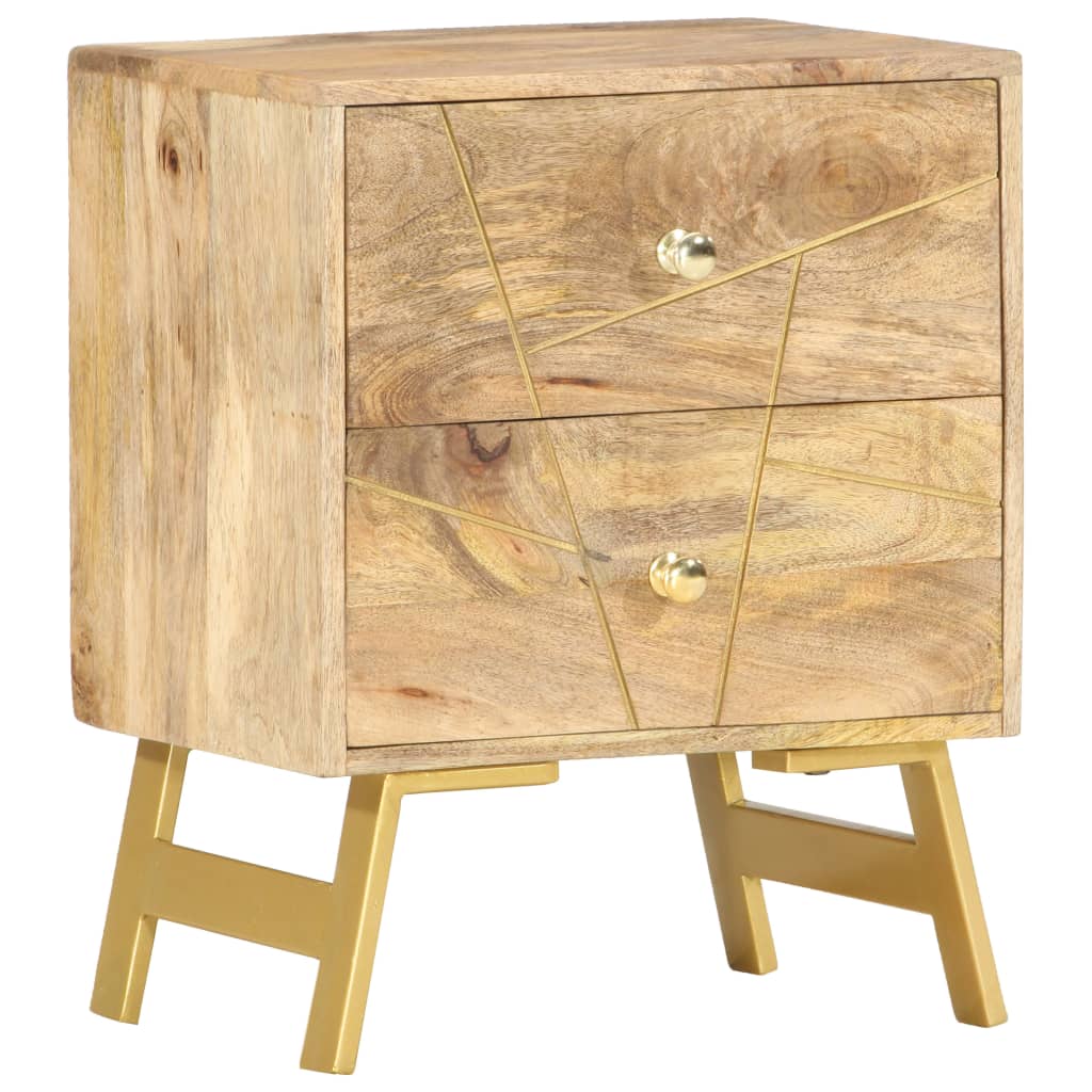 Nachttisch 40 x 30 x 50 cm Mangoholz Massiv