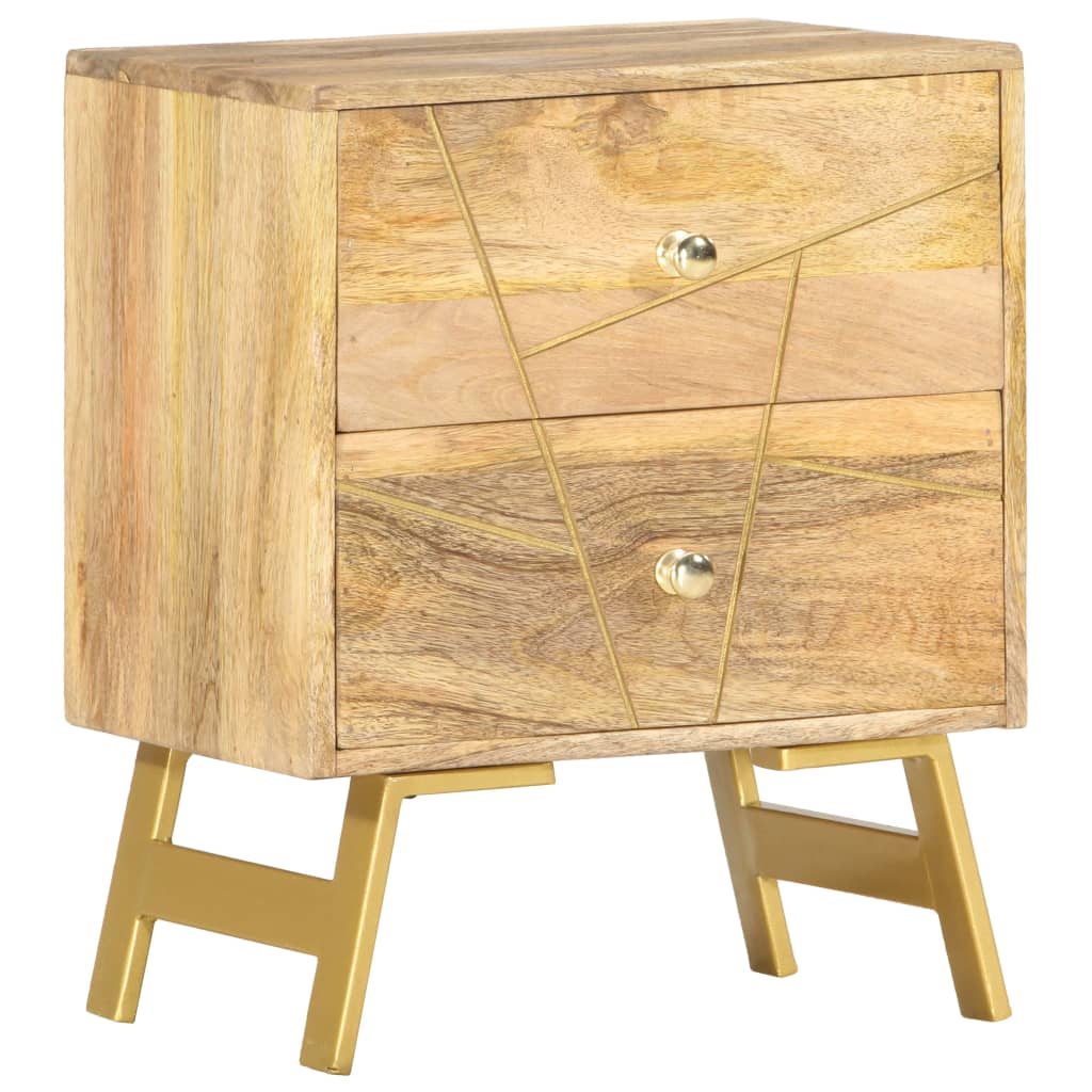 Nachttisch 40 x 30 x 50 cm Mangoholz Massiv