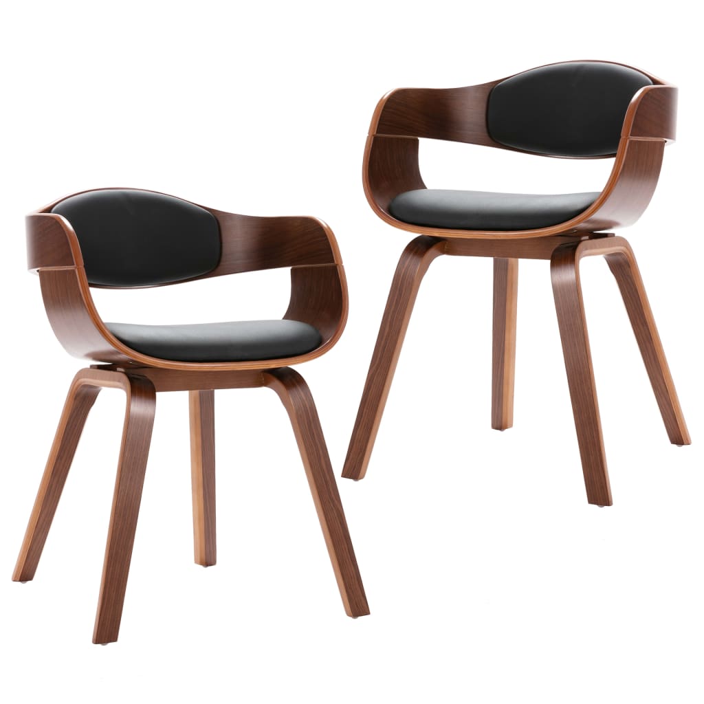 Dining room chairs 2 pcs. bentwood and imitation leather