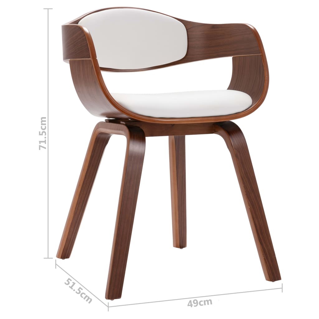 Dining room chairs 2 pcs. bentwood and imitation leather