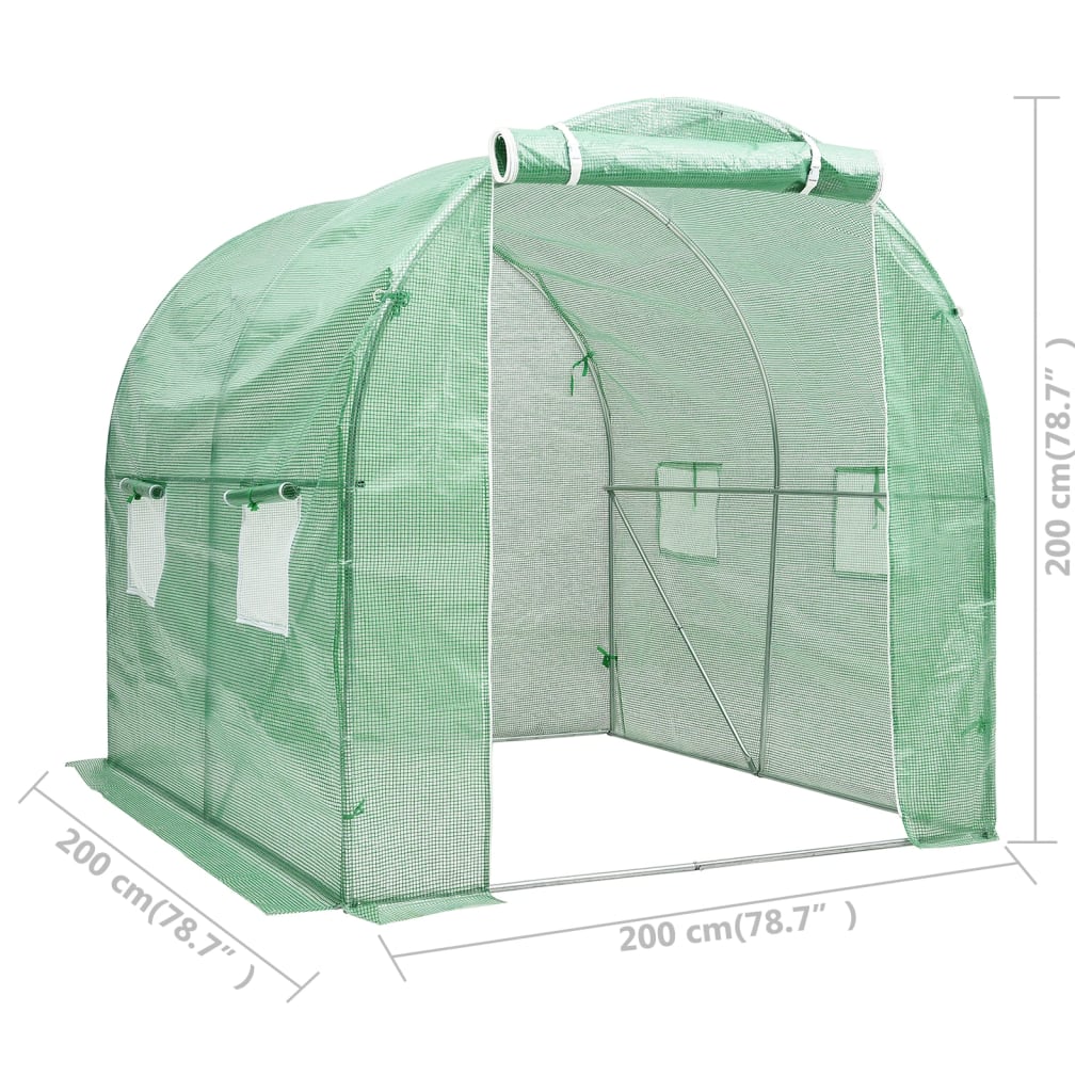 Gewächshaus 4 m² 2x2x2 m