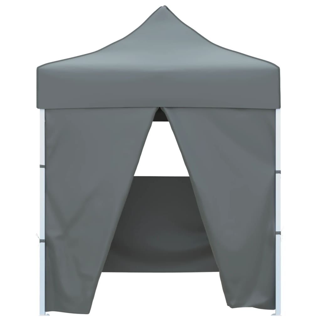 Professional Party Tent Foldable with 4 Side Walls 2×2m Steel Anthracite