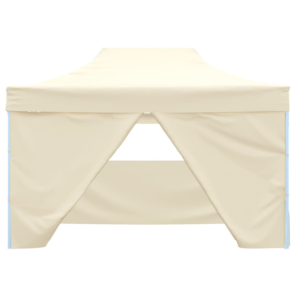 Professional Party Tent Foldable with 4 Side Walls 3×4m Steel Cream