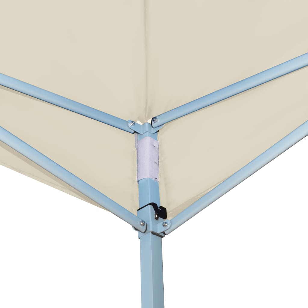 Faltpavillon mit 2 Seitenwänden 5x5 m Creme