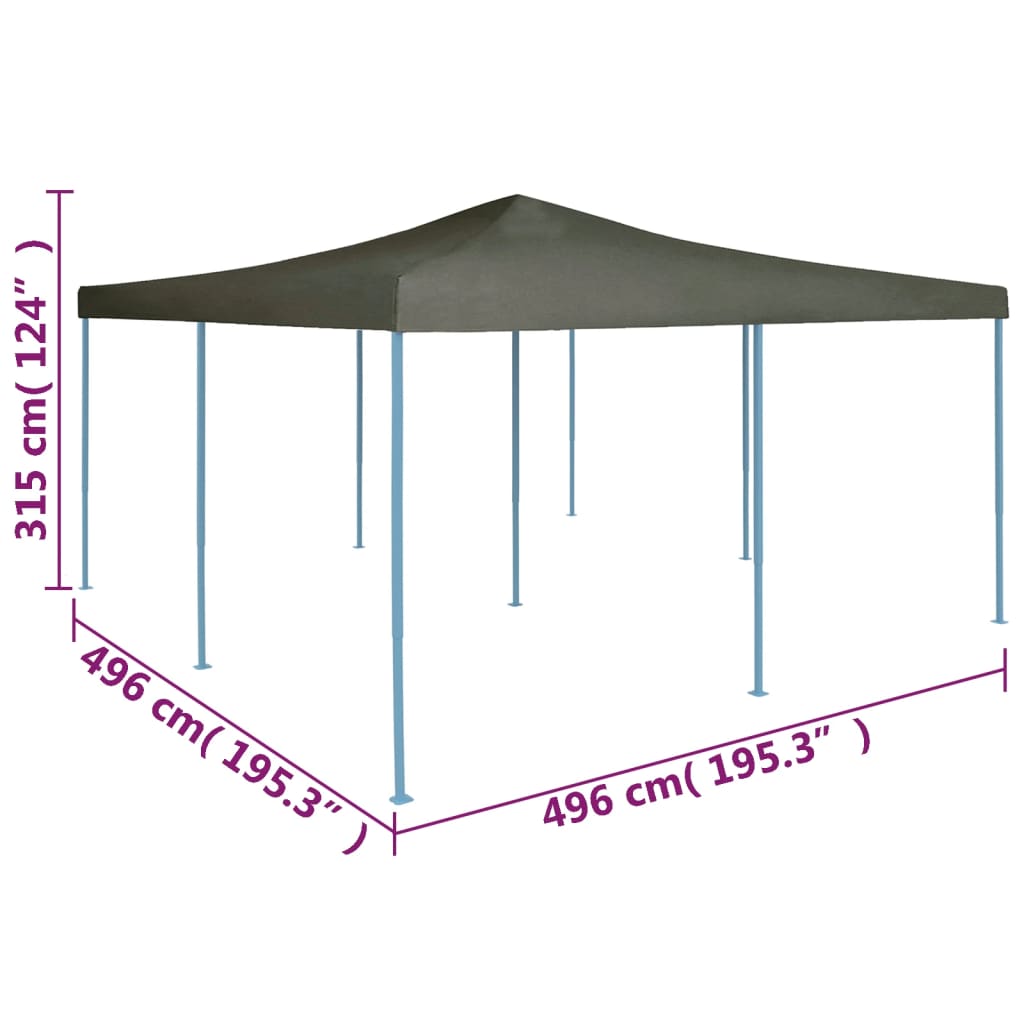 Faltpavillon 5x5 m Anthrazit