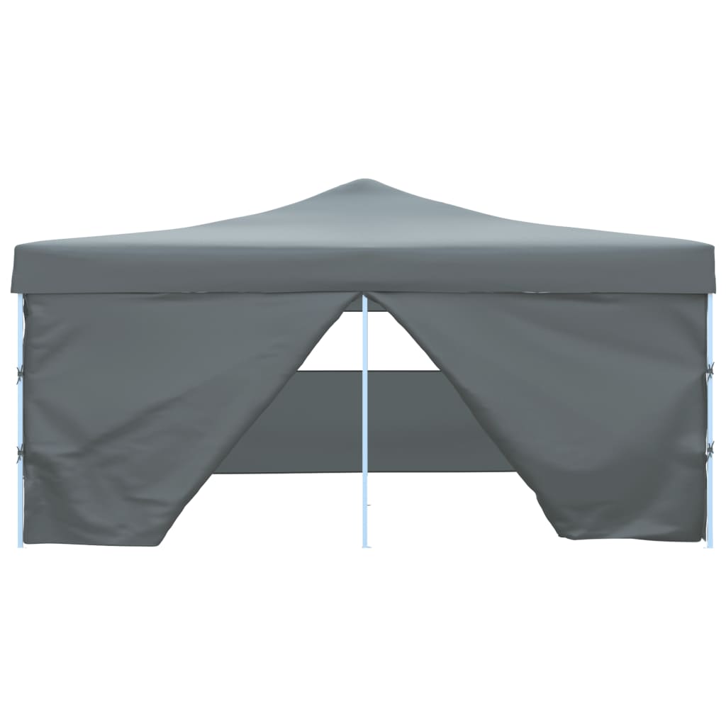 Faltpavillon mit 4 Seitenwänden 5x5 m Anthrazit