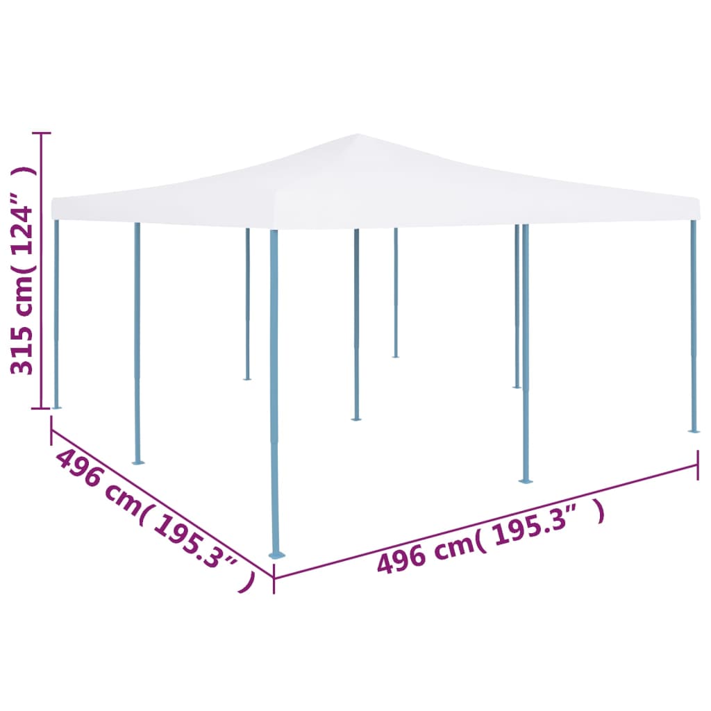 Faltpavillon 5x5 m Weiß