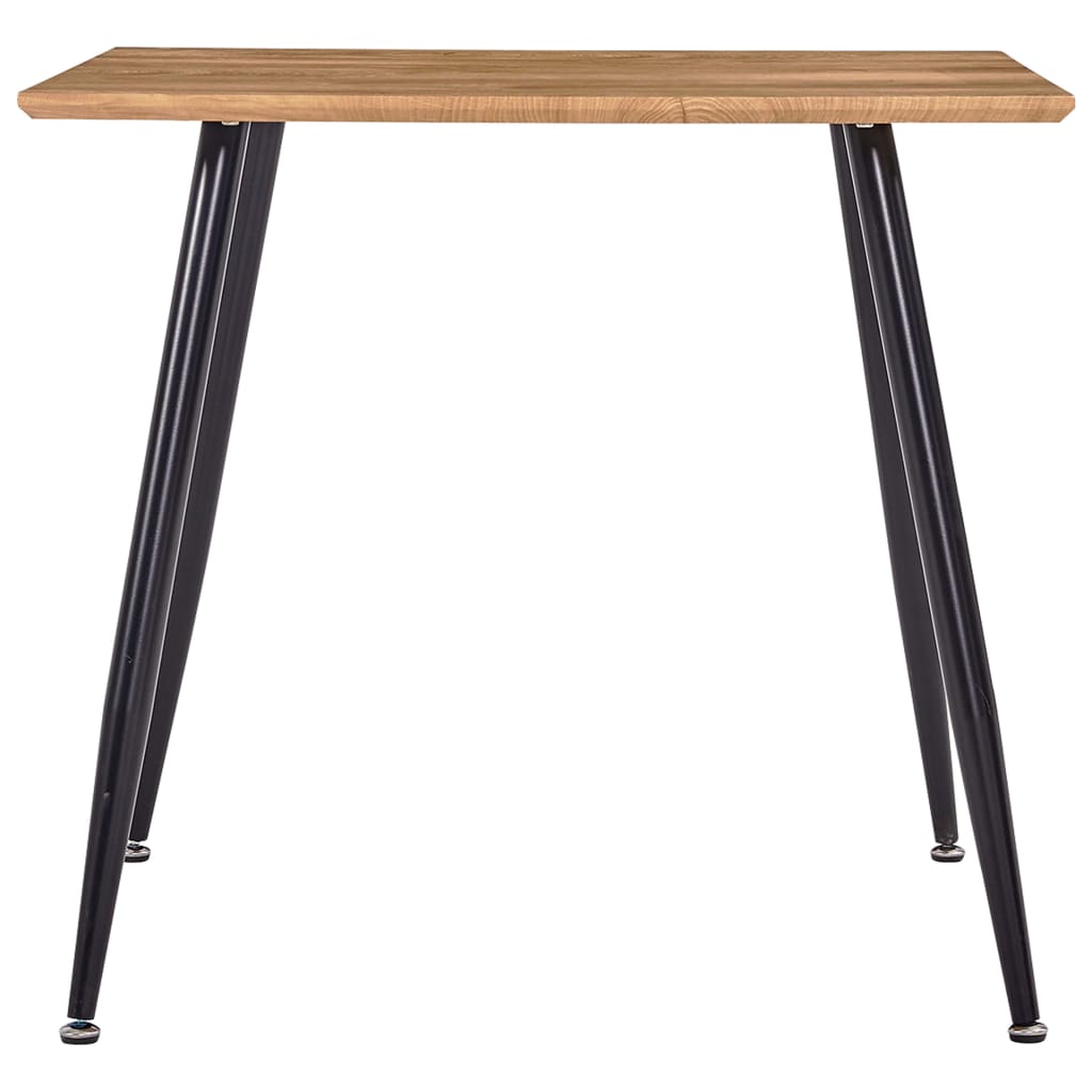 Table à manger en chêne et noir 80,5x80,5x73 cm MDF