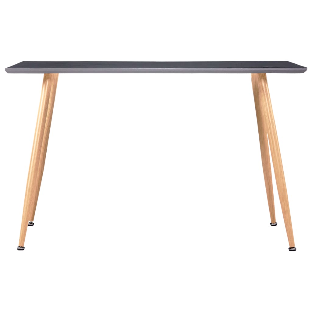Table à manger grise et chêne 120×60×74 cm MDF