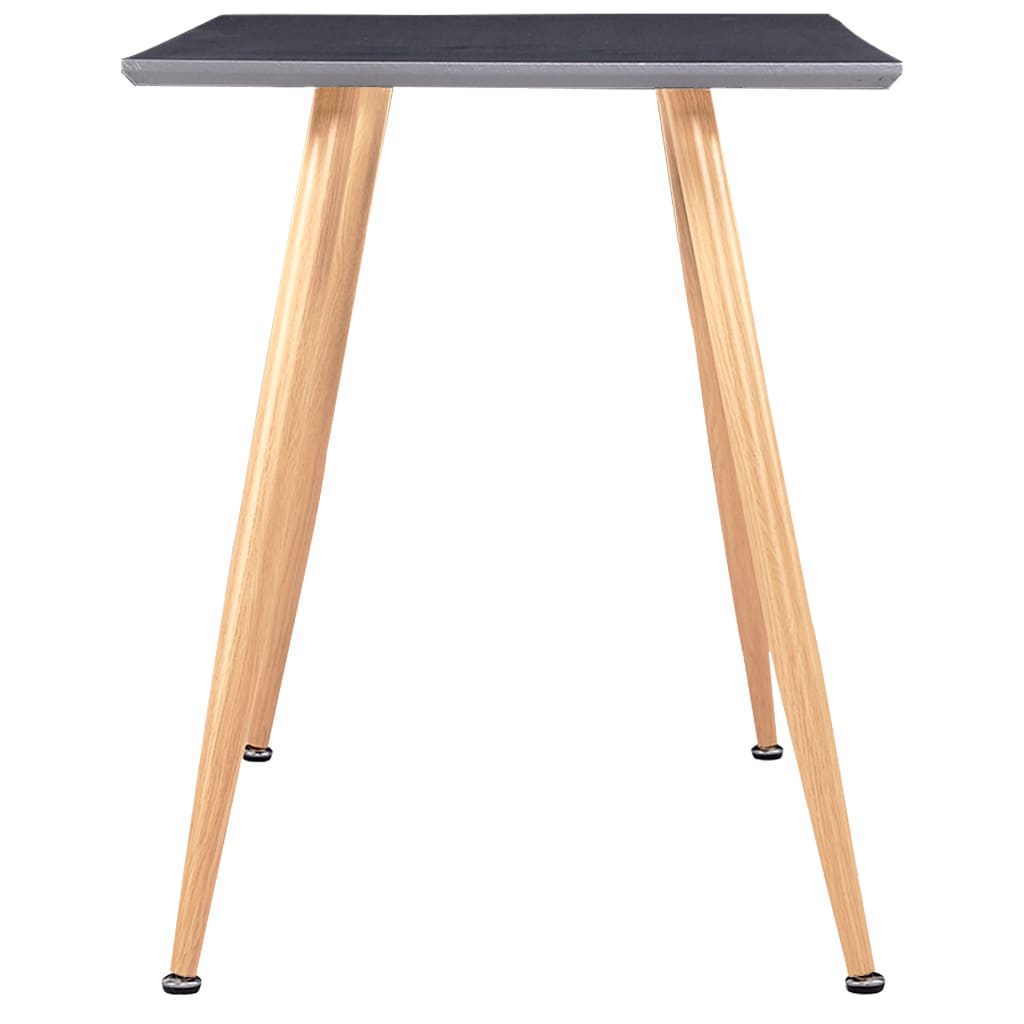 Table à manger grise et chêne 120×60×74 cm MDF