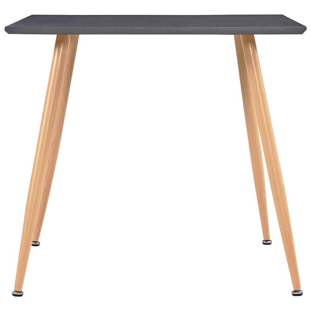 Table à manger grise et chêne 80,5x80,5x73 cm MDF