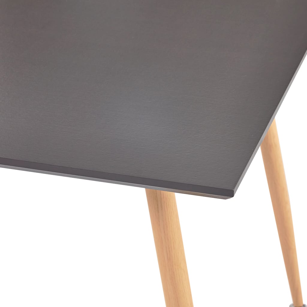 Table à manger grise et chêne 80,5x80,5x73 cm MDF