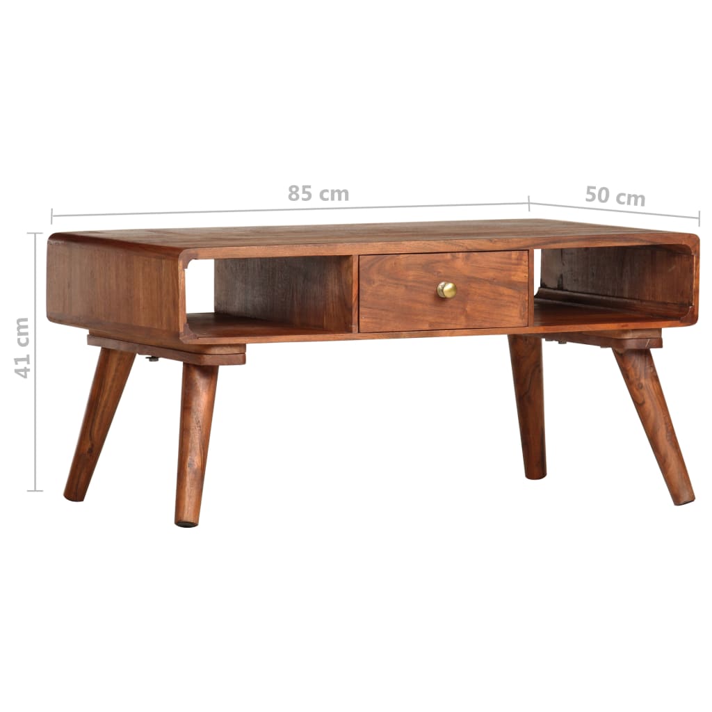 Couchtisch 85×50×41 cm Massivholz Akazie