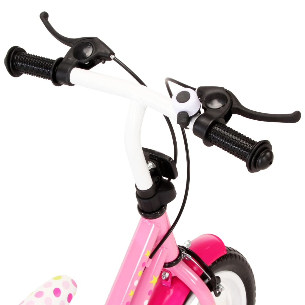 Kinderfahrrad 12 Zoll Weiß und Rosa