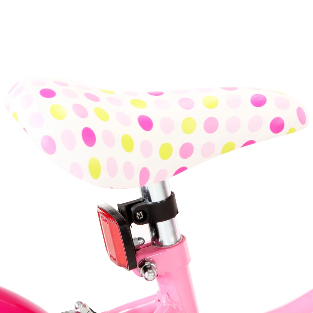 Kinderfahrrad 12 Zoll Weiß und Rosa