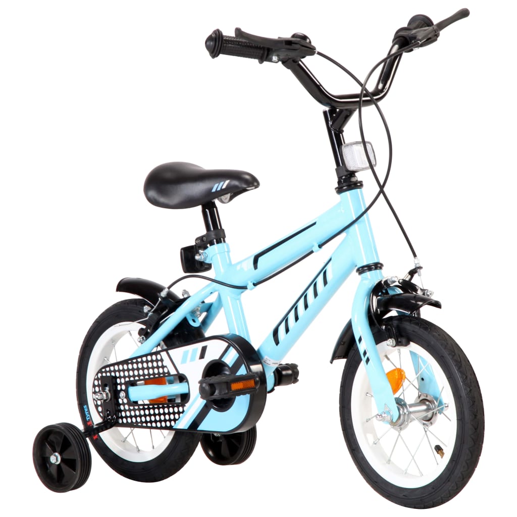 Kinderfahrrad 12 Zoll Schwarz und Blau